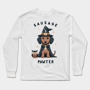 Harry Potter Tribute - HP - Sausage Pawtter - Hary Poter Potter Harry Wizard tribute Long Sleeve T-Shirt